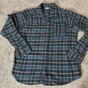 Columbia Shirt Men's Size M Plaid Flannel Long Sleeve Cotton Casual Button Down